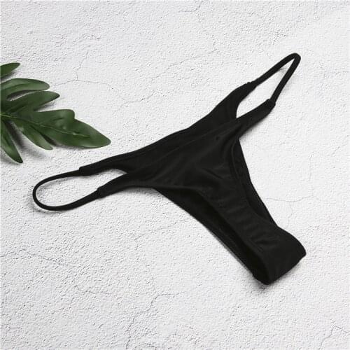 Women Swimsuit Solid Color Bikini Set Brazilian Cheeky Bottom Thong V Swimwear Lot