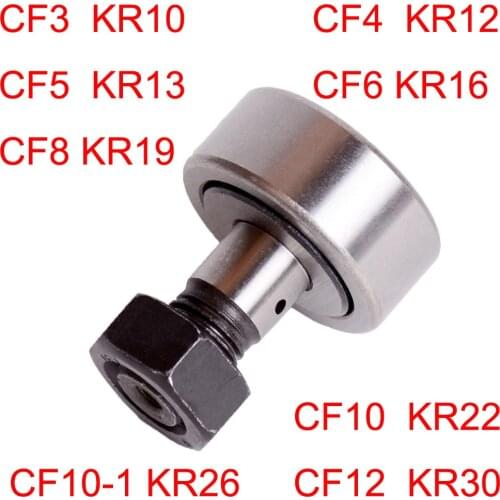 1PC 2PC CF3 CF4 CF5 CF6 CF8 CF10-1 CF12-1 KR13 KR16 KR19 KR22 KR26 KR30 Cam Follower Needle Roller Bearing Wheel And Pin