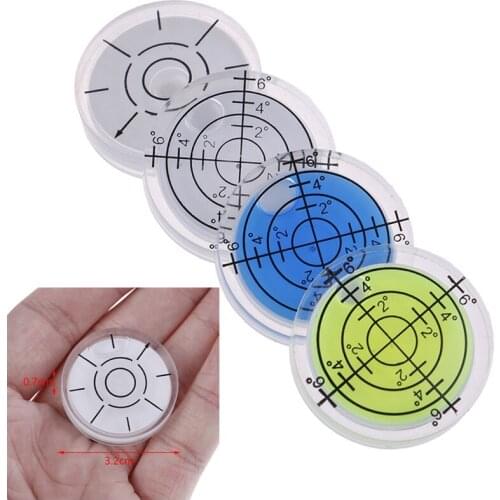 1Pc 32*7mm Spirit Bubble Degree Mark Surface Level Round Circular Measuring Meter