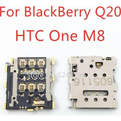 2-10pcs Sim Card Reader Tray Socket connector Slot Holder For BlackBerry Q20 HTC One M8D M8T M8W M8X M8Y A9 E8 Grand Prime Phone