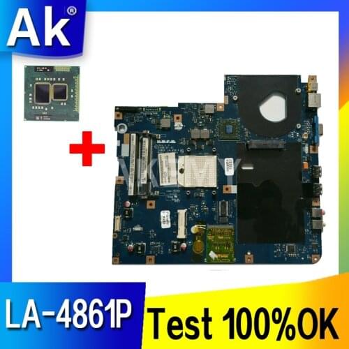 Akemy For Acer aspire E625 5516 5517 5532 Laptop Motherboard KAWG0 LA-4861P MBN3602001 MAIN BOARD Socket S1 Free CPU
