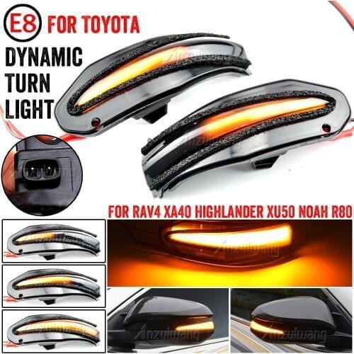 Car Dynamic Led Mirror Turn Signal Light for Toyota RAV4 Xa40 Highlander XU50 Noah Voxy Esquire 2014 2015 2016 2017 2018