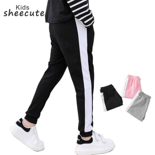 SheeCute Spring Autumn Girls Boys Training Jogger pants Kids Sports Running Trousers YD501