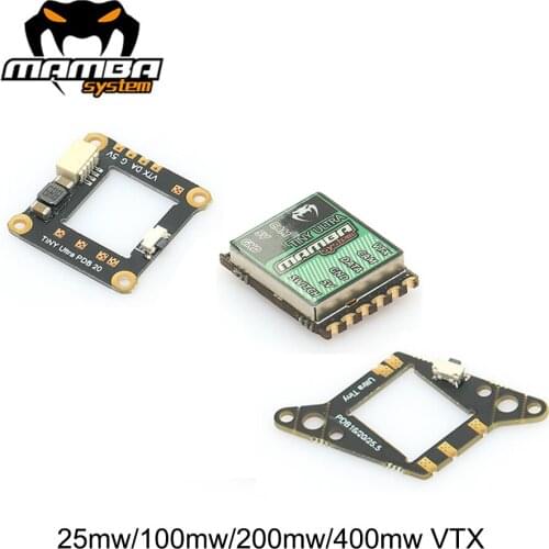 DIATONE MAMBA 25mw/100mw/200mw/400mw VTX Ultra Tiny Video Transmitter NTSC / PAL W/ PDB16/20/25.5mm board for FPV Racing Drone