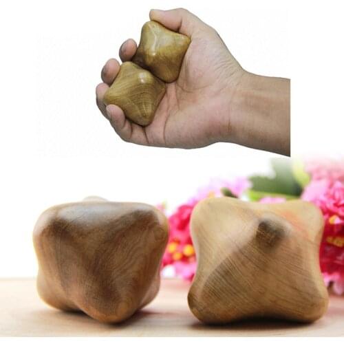 Fragrant Wood Hand Massager Physiotherapy Acupressure Reflexology Ball Active Scraping Clear The Lymphatic Detoxification