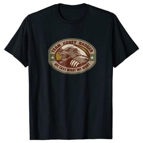 Team Honey Badger Military Morale Patch Veteran T-Shirt