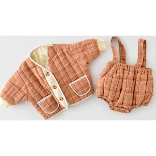 MILANCEL 2020 Baby Girls Clothes Floral Coat and Boysuit 2 Pcs Baby Suit Korean Style Girl clothing Set Baby Outfit