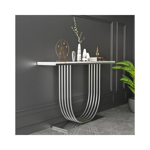 Marble porch table modern simple ultra narrow office entrance cabinet entrance wall end view platform