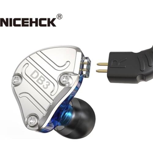 NICEHCK DB3 1BA+2DD Hybrid 3 Driver Units In Ear Earphone Running Sport Headset HIFI Headphones Earbud IEM DJ Stage NICEHCK NX7