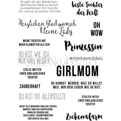 German GIRLOMOM Transparent Clear Silicone Stamp/Seal for DIY scrapbooking/photo album Decorative clear stamp sheets A192