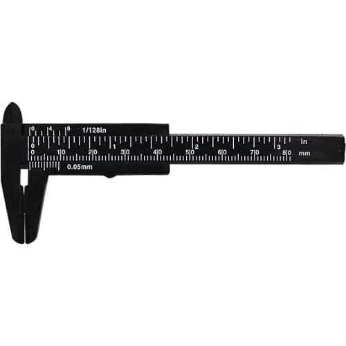 Plastic Caliper Inch/Metric 80mm Mini Caliper Double Scale Ruler Measuring Tool for Student