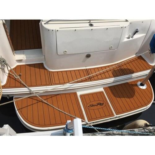 Tige Boat Yacht Swim Platform Cockpit EVA Faux Teak Decking Floor Pad