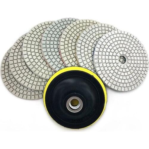 Flexible Diamond Polishing Pad 80/100mm Polishing Pad Marble Granite Wet Polishing Pad 7Pcs/Set