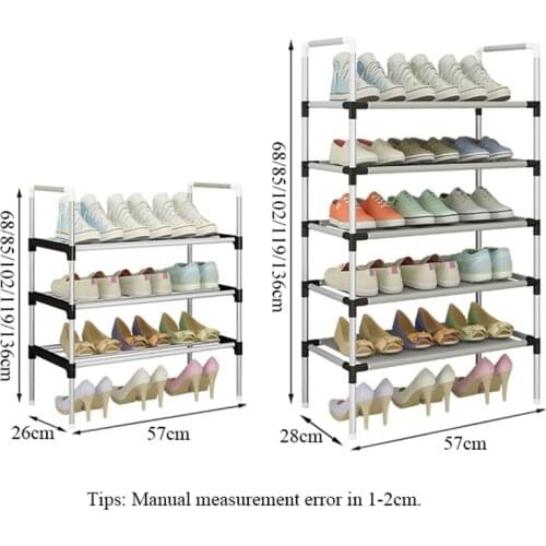 Shoe Rack with Handrail Easy to Assemble Shoes Storage Shelf Space Saving Shoe Organizer Close to The Door