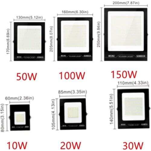 Led Flood Light 10W 20W 30W 50W 100W 150W Reflector Led IP67 Waterproof Floodlight Outdoor Spotlight Lighting Street Garden Lamp