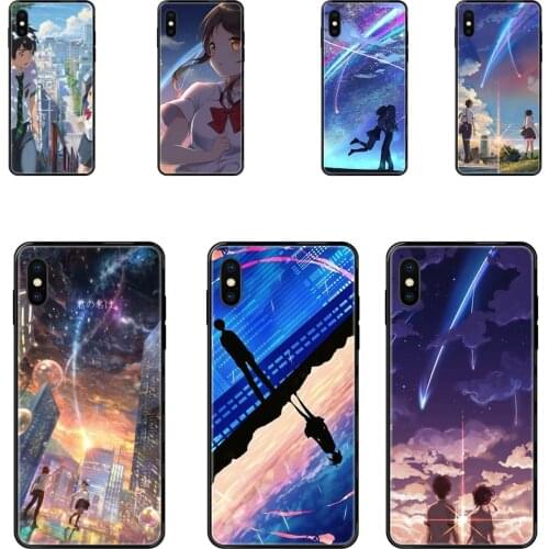 Kiminonawa Your Name Japanese Anime En Ligne Luxury Quality Black Soft TPU Phone Case For iPhone 11 12 Pro Max Plus Pro X XS