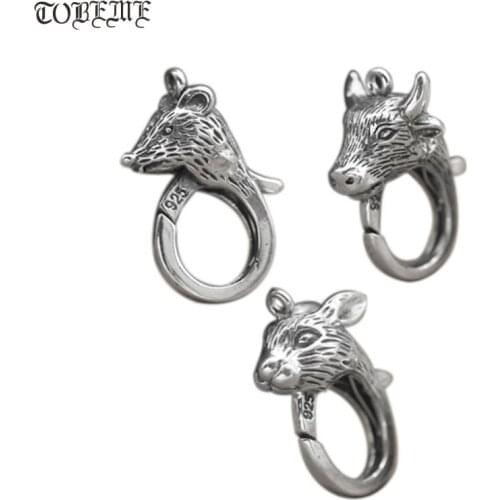 Handmade 100% 925 Silver Jewelry Hook 925 Sterling Lucky Animals Jewelry Claps Pure Silver DIY Jewelry Findings Bracelet Hooks