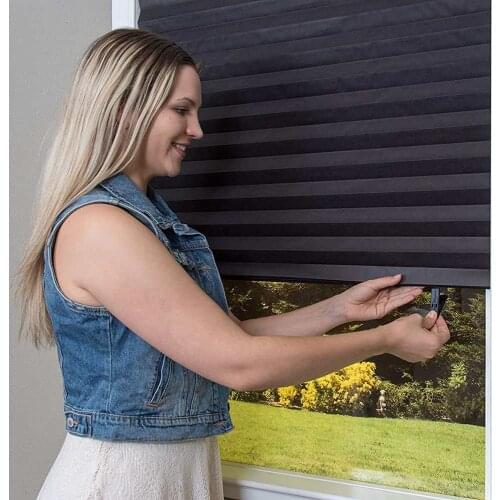 Self-Adhesive Pleated Blinds Half Blackout Windows Curtains for Kitchen Bathroom Balcony Shades For Office Window Shades Decor