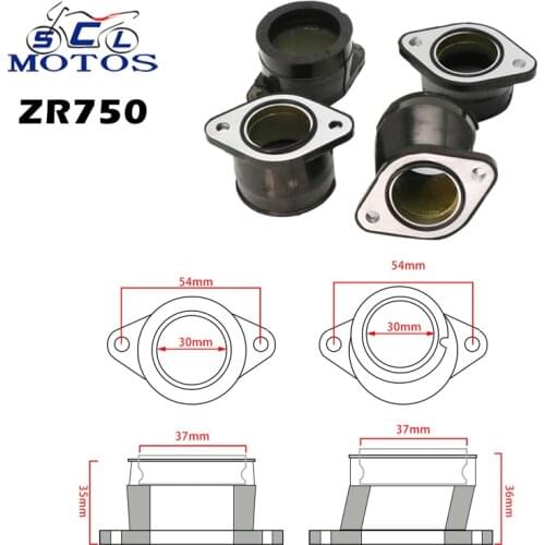 Sclmotos- For Kawasaki Z750 GT 1992-1994 ZR750 Zephyr 1991-2006 ZR750 ZR-7 ZR-7S Motorcycle Carburetor Intake Manifold Adapter