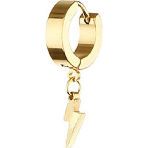 Punk Circle Earrings Street Style Hoop Chunky Metal For Unisex Gold Earings Fashion Jewelry Round Earrings Hoop Earring