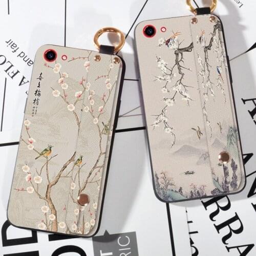 Silicone Wristband Case For Vivo V5 Lite V7 Plus V9 Flower Pattern Phone Holder Cover For Vivo Y66 Y67 Y75 Y79 Y81 Y83 Pro Y85