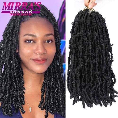 Mirras Mirror Butterfly Locs Crochet Hair 12 Inch Short Distressed Locs Prelooped Hair Crochet Braids Hair Extensions