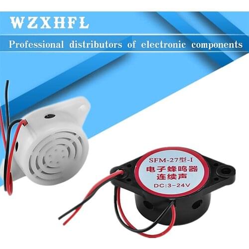 1PCS Great IT 95DB Alarm High-decibel 3-24V 12V Electronic Buzzer Beep Alarm Continuous Beep for Arduino SFM-27 HYT-3015