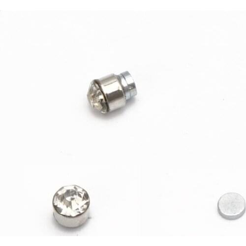 12 Pairs Crystal Rhinestone Magnetic Clip Non Piercing Earrings Fashion Jewelry