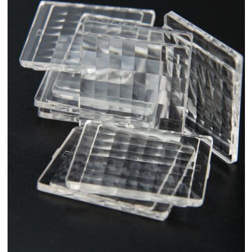 12pcs Factory Defective Optical Glass Scaly Prisma Science Research Prisms Decoration Lenses Flys-eye Lens Compound Eye Lentes