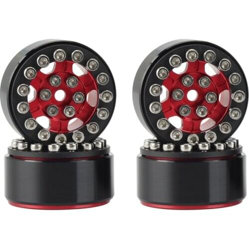 4Pcs 1.0Inch CNC Metal Beadlock Wheel Rims Hub for 1/24 RC Crawler Car Axial SCX24 90081 AXI00001 AXI00002 Parts