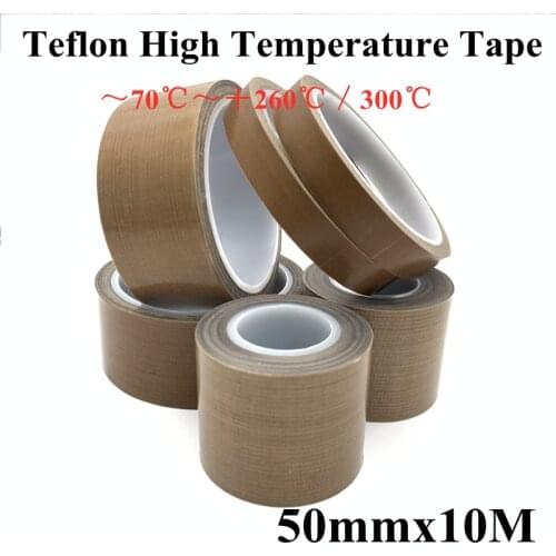 50mm PTFE 300 Degree Brown Insulation Vacuum Sealing Machine Insulation High Temperature Heat-Resistant Adhesive Tape