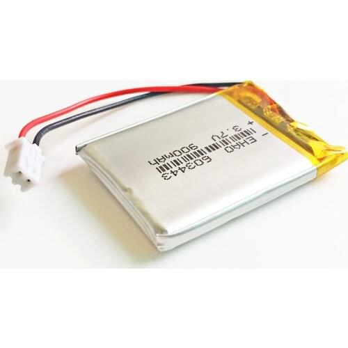 603443 JST XH 2.54mm 2pin 900mAh lipo polymer lithium rechargeable battery 3.7V for MP3 GPS navigator DVD recorder e-book camera