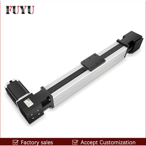 Free Shipping 200~3000mm stroke cnc belt drive linear guide slide rail actuator with motor 0.1mm accurancy