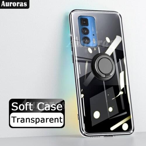 Auroras For Moto Edge 20 Pro Case Anti-fall Clear Case Shockproof With Ring Soft Cover For Motorola Edge 20 Lite Clear Case
