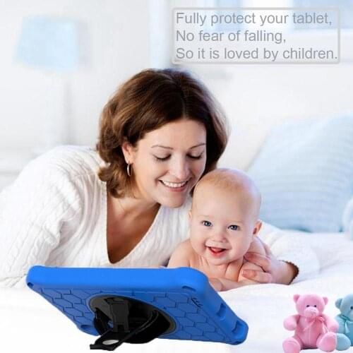 Cover For Huawei MediaPad M5 Lite 8.0 / M6 8.4 case 360 Rotation Hand Strap Kids Tablets Coque For Huawei Matepad T8 8.0 fundas