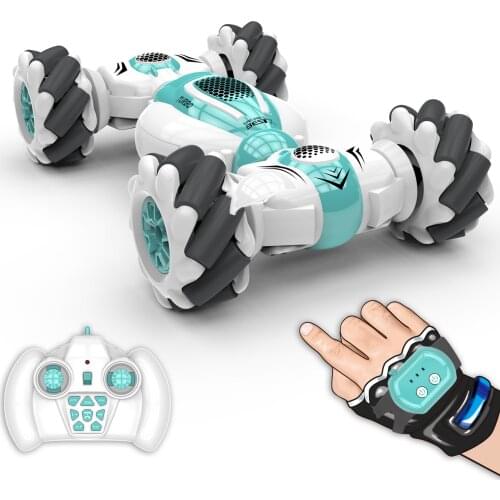 S-012 RC Stunt Car Remote Control Watch Gesture Sensor Electric Toy Cars 2.4GHz 4WD Rotation Gift for Kids Boys Birthday