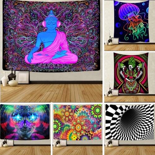 Psychedelic art tapestry tapestry home decoration tapestries bedroom dormitory bedside decoration abstract background cloth