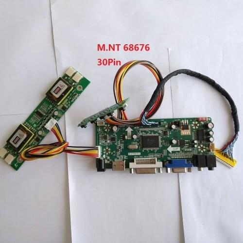 Kit for M190EG01 V0/V2/V1/V3 M.NT68676 1280X1024 30pin LVDS 4 lamps DVI VGA Monitor Screen Controller Board DIY Driver HDMI 19"