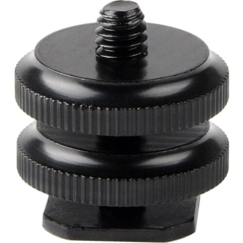 Camera Hot Shoe Mount to 1/4"-20 Tripod Screw Adapter Flash Shoe Mount for DSLR Camera Rig Monitor LED Light