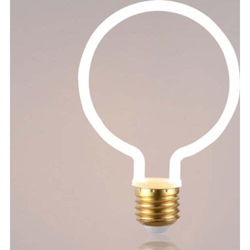 10pcs Round lights E27 85-265V wide voltage LED plastic flexible line light source Warm White 95*135(mm