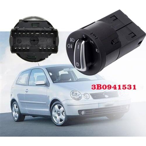 Best Chrome Headlight Control Switch Fog Light For VW Jetta Mk4 Bora Passat B5 Sharan Transpoter 3BD941531A 1C0941531A