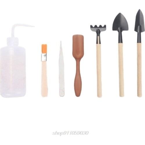 Mini Garden Tools Sets Succulent Bonsai Miniature Planting Flower Gardening Tools Combination Seven pieces N18 20 Dropship