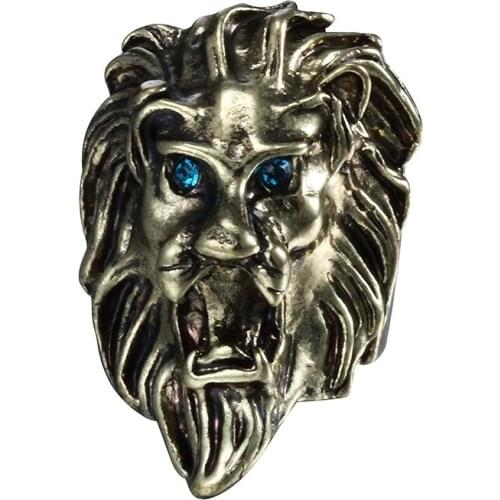Fashion Jewelry Vintage Charm Lion Head Ring For Men And Women