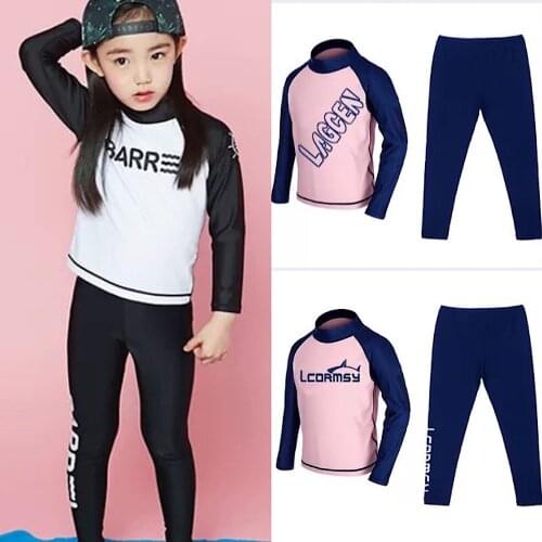 3-13 Years Rash Guards Swimwear 2pcs Swimsuit With Cap Short Sleeve Bodysuit Kids Bathing Suit Children Swimsuit Beach Drop ship
