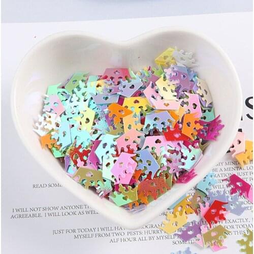 15g/Lot Size 10mm Colorful An crown Shape Loose sequins diy handmade level stage performances Garments Sewing Accessories