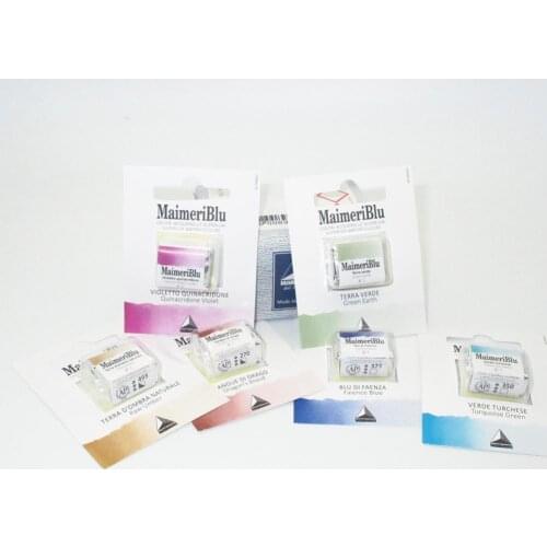 Maimeri Blu Superior Handmade Artists Watercolours Individual Half Pans 013-161