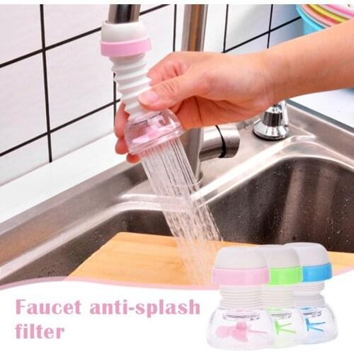 360 Adjustable Flexible Kitchen Faucet Tap Extender Faucet Save Water Splash Proof Water Outlet Shower Head Water Filter can CSV