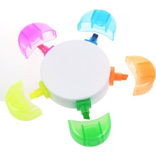 Petals Highlighter Flower Shape Cute Fluorescent Colors Watercolor Pen Multi Colors