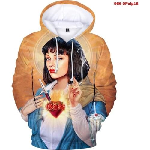 Hot Sale Women Hoodies Pulp Fiction 3d Print Men Hoodie Autumn Winter Swearshirts Fashion Oversized Streetwear Pulp Fiction Tops