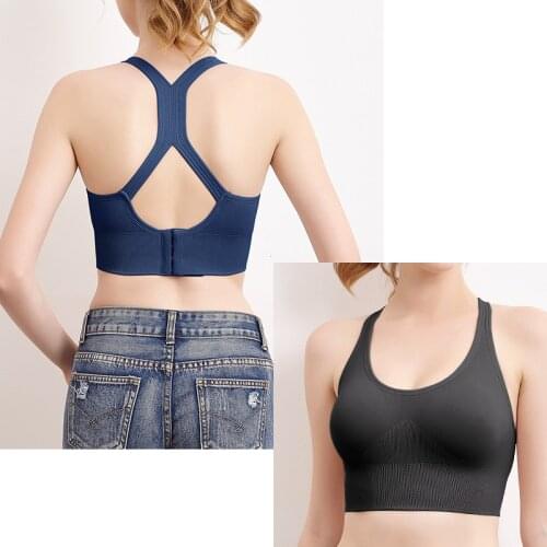 Womens Sports Bra Breathable Crop Top Sexy Yoga Bras with Removable Cups for Female Gym Workout Fitness Running Push Up Bra